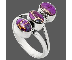 Copper Purple Turquoise Ring size-7 SDR238209 R-1263, 5x7 mm