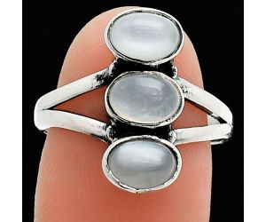 Srilankan Moonstone Ring size-7.5 SDR238217 R-1263, 5x7 mm