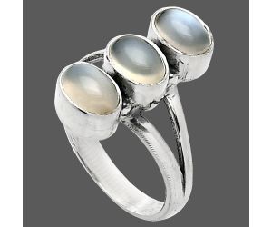 Srilankan Moonstone Ring size-7 SDR238218 R-1263, 5x7 mm