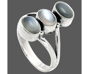 Srilankan Moonstone Ring size-7 SDR238219 R-1263, 5x7 mm