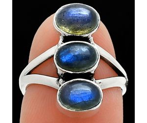 Blue Fire Labradorite Ring size-6 SDR238233 R-1263, 5x7 mm