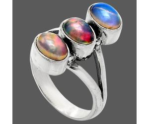 Ethiopian Opal Ring size-6 SDR238239 R-1263, 5x7 mm