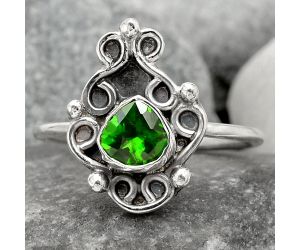 Natural Chrome Diopside Ring size-10 SDR76331, 6x6 mm