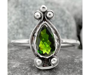 Natural Chrome Diopside Ring size-9 SDR76345, 6x10 mm