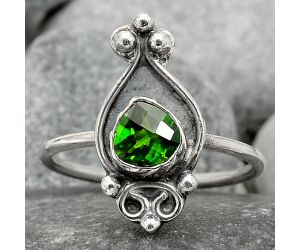 Natural Chrome Diopside Ring size-10 SDR76376, 6x7 mm