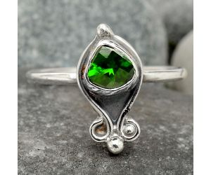 Natural Chrome Diopside Ring size-7 SDR76421, 6x6 mm