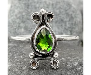 Natural Chrome Diopside Ring size-8 SDR76429, 5x7 mm