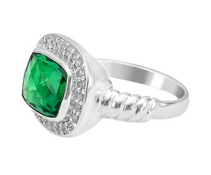 Lab Created Emerald Ring size-6 SDR79834, 8x11 mm