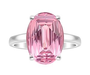 Treated Pink Morganite Ring size-9 SDR80313, 10x14 mm