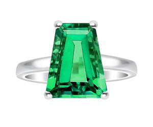 Lab Created Emerald Ring size-8 SDR80463 R-1019, 10x12x6 mm