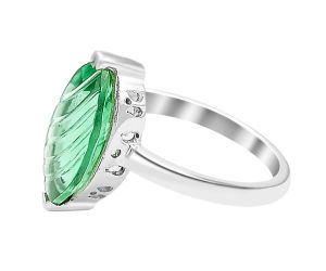 Lab Created Emerald Ring size-8.5 SDR80572 R-1089, 8x16 mm