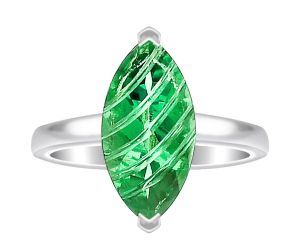 Lab Created Emerald Ring size-9.5 SDR80580 R-1089, 8x16 mm