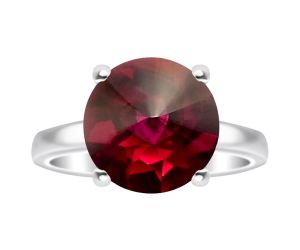 Lab Created Pink Rubellite Ring size-8 SDR80681 R-1019, 10x10 mm