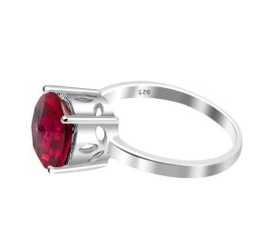 Lab Created Pink Rubellite Ring size-9 SDR80690 R-1019, 10x10 mm