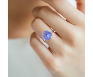 Treated Tanzanite Ring size-8.5 SDR81883, 12x12 mm