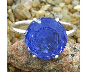 Treated Tanzanite Ring size-8.5 SDR81885, 12x12 mm