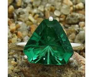 Lab Created Green Tourmaline Ring size-8.5 SDR82108 R-1019, 12x12 mm