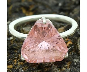 Treated Pink Morganite Ring size-7 SDR82181, 12x12 mm