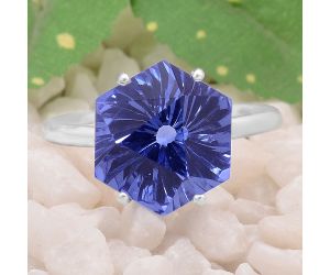 Treated Tanzanite Ring size-8 SDR82447, 12x12 mm