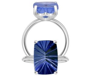 Treated Tanzanite Ring size-7.5 SDR82760, 10x14 mm