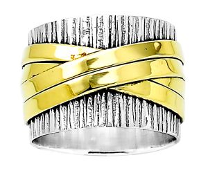 Two Tone Band Ring size-8.5 SDR83694 R-1712, N/A