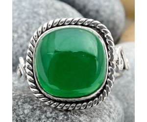 Natural Green Onyx Ring size-8.5 SDR87682 R-1009, 14x14 mm
