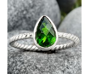 Natural Chrome Diopside Ring size-8.5 SDR87927, 6x9 mm