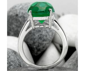 Natural Green Onyx Ring size-8 SDR90590 R-1019, 12x12 mm