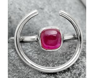Lab Created Pink Rubellite Ring size-7.5 SDR92357 R-1036, 6x6 mm