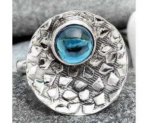 Lab Created London Blue Topaz Ring size-5.5 SDR92713 R-1531, 7x7 mm