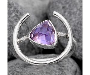 Faceted Amethyst - Brazil Ring size-8 SDR94733 R-1036, 8x8 mm