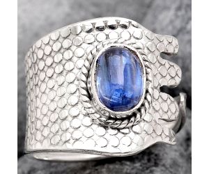 Adjustable - Blue Kyanite Ring size-6.5 SDR95492, 6x8 mm