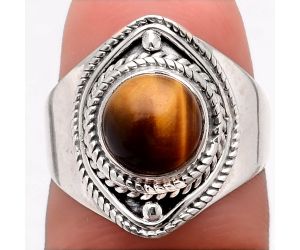 Natural Tiger Eye - Africa Ring size-7 SDR96260 R-1258, 8x8 mm