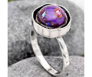Copper Purple Turquoise Arizona Ring size-9 SDR96492 R-1468, 10x10 mm