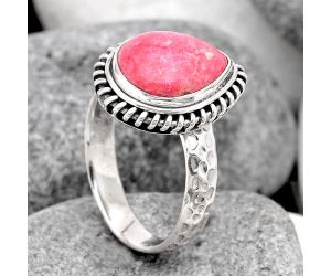 Natural Pink Thulite - Norway Ring size-7.5 SDR96629 R-1279, 10x12 mm