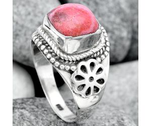 Artisan - Pink Thulite Norway Ring size-7.5 SDR97549, 9x9 mm