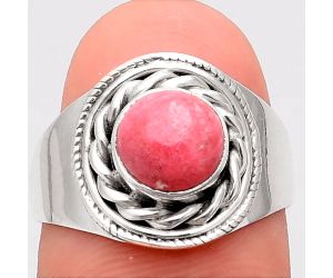 Natural Pink Thulite - Norway Ring size-9 SDR98558, 7x7 mm