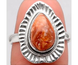 Natural Caramel Opal Ring size-8.5 SDR98971, 8x12 mm
