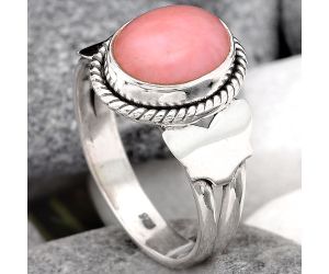 Natural Pink Opal - Australia Ring size-8.5 SDR99018 R-1668, 8x10 mm