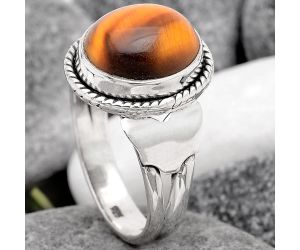 Natural Tiger Eye - Africa Ring size-8 SDR99035 R-1668, 10x12 mm