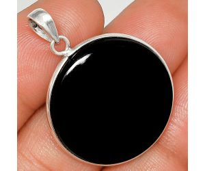Black Onyx Pendant Earrings Set SDT03109 T-1001, 25x25 mm