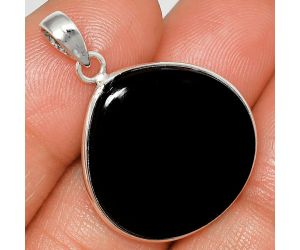 Black Onyx Pendant Earrings Set SDT03111 T-1001, 22x22 mm