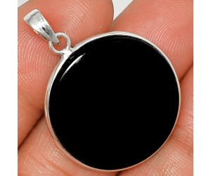 Black Onyx Pendant Earrings Set SDT03113 T-1001, 24x24 mm