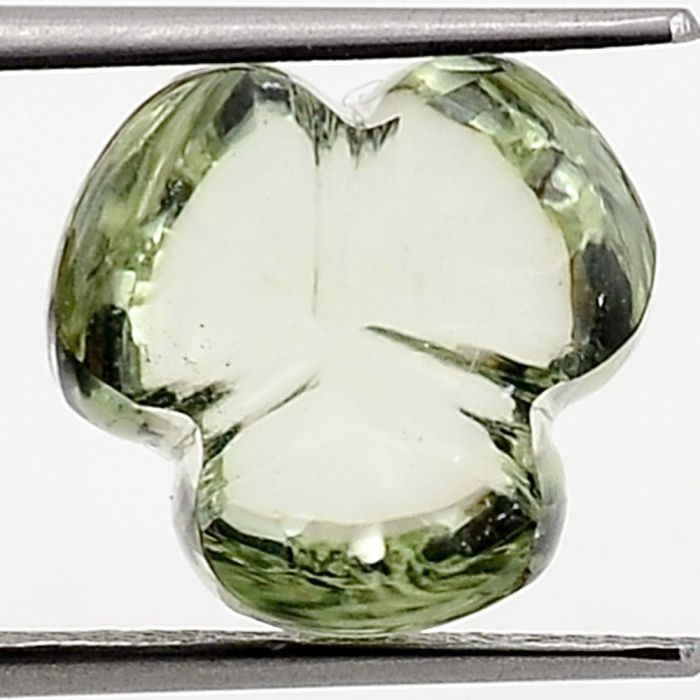 Natural Prasiolite (Green Amethyst) Flower Shape Loose Gemstone DG163GA, 12X12x9 mm