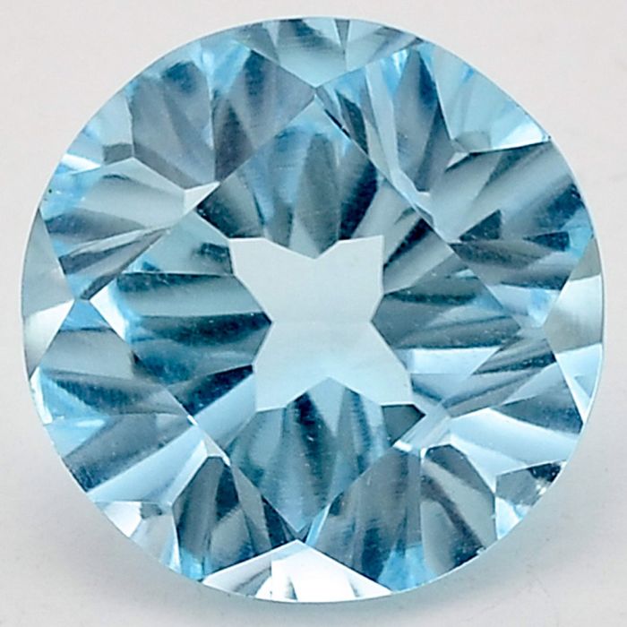Natural Sky Blue Topaz Round Shape Loose Gemstone DG170SY, 12X12x8 mm
