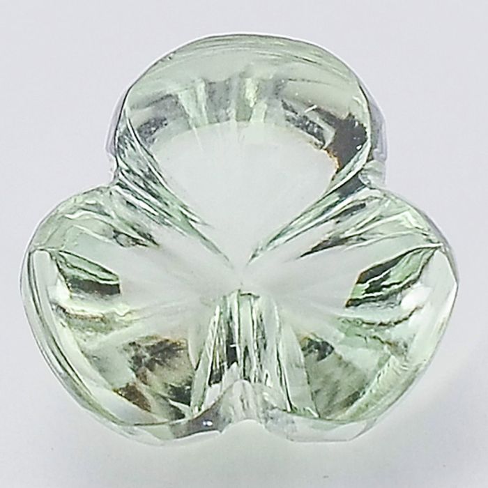 Natural Prasiolite (Green Amethyst) Flower Shape Loose Gemstone DG204GA, 10X10x8.3 mm