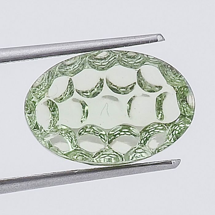 Natural Prasiolite (Green Amethyst) Fancy Shape Loose Gemstone DG211GA, 10X14x6.7 mm