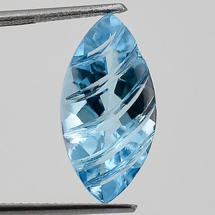 Natural Sky Blue Topaz Fancy Shape Loose Gemstone DG287SY, 9X18x5.5 mm