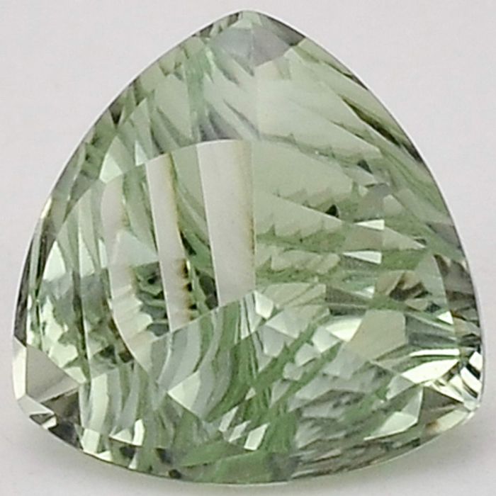 Natural Prasiolite (Green Amethyst) Trillion Shape Loose Gemstone DG303GA, 10x10x7 mm