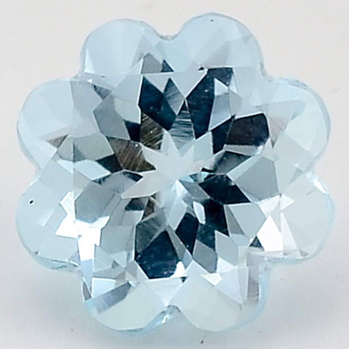 Natural Sky Blue Topaz Flower Shape Loose Gemstone DG305SY, 12X12x8.5 mm
